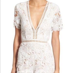 Missguided Nordstrom white romper size 4